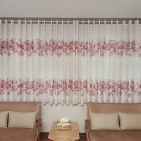 پرده کرکره و پرده پانچی 2 عدد|پرده، رانر، رومیزی|باغستان, |دیوار