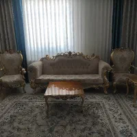 مبل ۱۰ نفره سلطنتی با چوب گردو طراح افسون