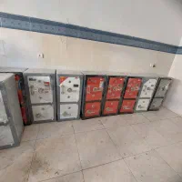 گاوصندوق پایه بلند مشکی طوسی قرمز دو درب|ابزارآلات|ارومیه, |دیوار