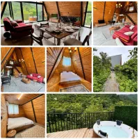 کلبه سوئیسی لوکس رامسر مارکوه جکوزی طبیعت