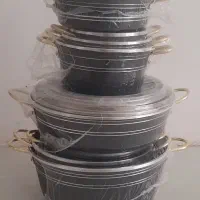 سرویس قابلمه مشکی ۱۴پارچه نو