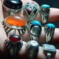 انگشتر عقیق یمنی.فیروزه نیشابور.حرز امام جواد