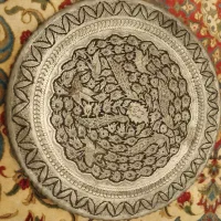 سینی  مسی قلمکاری|صنایع دستی و سایر لوازم تزئینی|تهران, چیتگر شمالی|دیوار