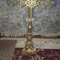 ساعت و میز تلفن برنجی