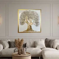 تابلو دکوراتیو تماما برجسته و زمینه رزین طرح درخت|تابلو، نقاشی، عکس|فردیس, خیام غربی|دیوار