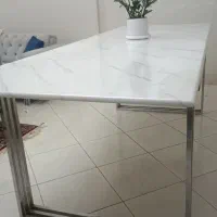 میز نهارخوری ۸ نفره پایه استیل
