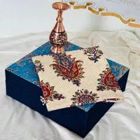ست هدیه اداری گلدان الماس تراش 20 و رومیزی قلمکاری|صنایع دستی و سایر لوازم تزئینی|اصفهان, نقش جهان|دیوار
