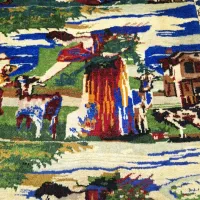 قالیچه دستباف ذهنی بافت|فرش|تهران, حر|دیوار