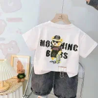 ست تیشرت شلوارک بیرونی وارداتی شلوار بچگانه پسرانه