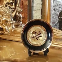 بشقاب دکوراتیو تزئینی طلاکاری شده