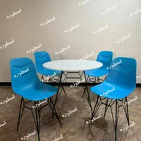 میز و صندلی ناهارخوری پایه گلدانی فلزی سنگی کد۲۳۴۶|میز و صندلی غذاخوری|کرج, اصفهانی‌ها|دیوار