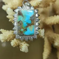 آویز فیروزه نقره زنانه|بدلیجات|بندرلنگه, |دیوار