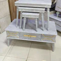 جلومبلی میز کشودار میز عسلی گل میز 4عددی|مبلمان خانگی و میز عسلی|تهران, نعمت‌آباد|دیوار