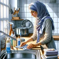 خانم جهت امور منزل