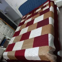 روتختی ساتن دونفره  بادوعدد روبالشی  نو