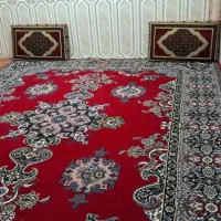 فروش  فرش 12 متری سه چرخه  و بشقاب چینی لب طلایی