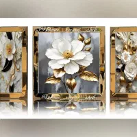 تابلو سه تکه آینه ای