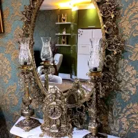 ایینه شمعدان ست کامل جنس الیاژ با کیفیت