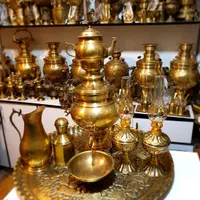y5عتیقه ذغالی hhs برنجی کلسیون زغالی سماور caa|کلکسیون اشیاء عتیقه|اصفهان, دستگرده|دیوار