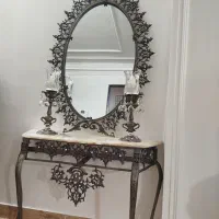 آینه و شمعدان برنز