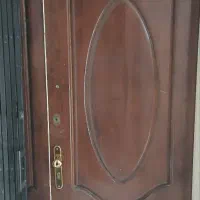 درب چوبی سالم همراه دستگیره قفل ضد سرقت و چشمی|مصالح و تجهیزات ساختمان|تهران, جمال‌زاده|دیوار