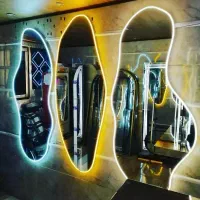 آینه نئونی دفرمه بسیار زیبا ،مناسب خانه و فروشگاه