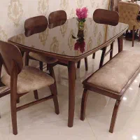 میز غذاخوری چوبی 6نفره مینی‌مال مدل ماهواره ایی|میز و صندلی غذاخوری|تهران, امام حسین|دیوار