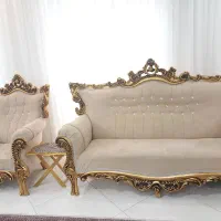 مبل سلطنتی ۷ نفره طلایی