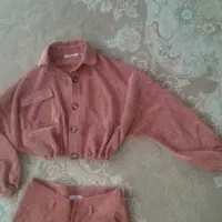 کراپ و شلوار مخمل کبریتی رنگ آجری سایز 40|لباس|سبزوار, زینبیه|دیوار