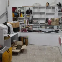 کتابخانه ام دی اف سفید وقهوه ای