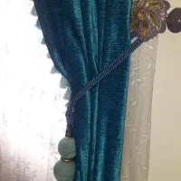 پرده و شال فیروزه ای|پرده، رانر، رومیزی|کنگاور, |دیوار