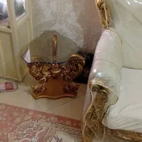 مبل کرمی طلایی چوب با روکش|مبلمان خانگی و میز عسلی|اسلام‌شهر, شهرک محمدیه|دیوار