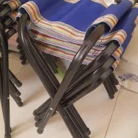 صندل پارچه ای تاشو پایه فلزی