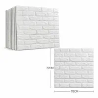پخش دیوارپوش فومی پشت چسبدار طرح آجر سفید