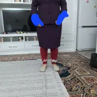 کت و دامن بادمجونی