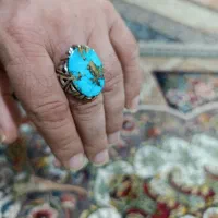 انگشتر نقره فیروزه نیشابور|جواهرات|خرم‌آباد, |دیوار