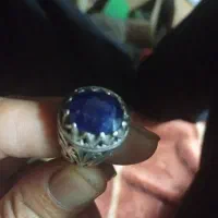 انگشتر عقیق یمنی آبی