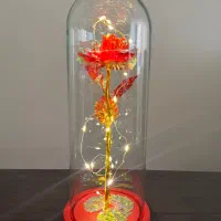 کادو‌گل کریستالی قرمز ریسه دار