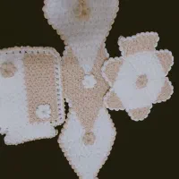 ست بافتنی حمام عروس|لوازم حمام|خواف, |دیوار