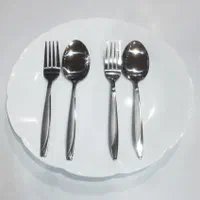 قاشق چنگال استیل پرنس و میامی مات و براق مینیاتور