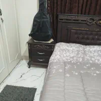 تخت خواب دو نفره همراه با خوشخواب و یاتختی و دراور|تخت و سرویس خواب|تهران, یافت‌آباد|دیوار