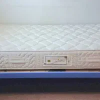 تخت یک نفره فلزی با حفاظ فلزی و تشک رویا