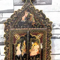 آینه دیواری قجری میناکاری شده کلکسیونی