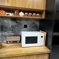 کابینت هایگلاس مشکی و طرح چوب|مصالح و تجهیزات ساختمان|گرگان, |دیوار