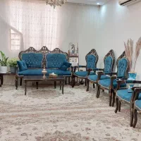 مبلمان 9نفره سلطنتی به همراه میز غذا خوری4نفره|مبلمان خانگی و میز عسلی|محمدیه-قزوین, |دیوار