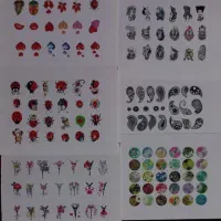 تعدادی لنز / برچسب ناخن طرح های مختلف