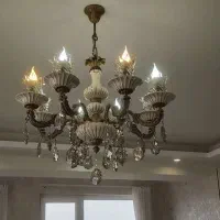 یک دانه لوستر برنز وچینی 8شاخه