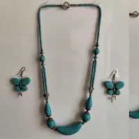گردنبد فیروزه  و چاقو زنجان برنز آنتیک