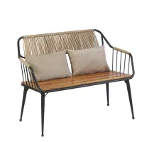 نیمکت دو نفره ، صندلی و میز ناهارخوری باغی