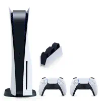 playstation5 دیسک‌دار تمیز دو دسته اصلی و شارژر